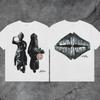 Официальный мерч Travis Scott Utopia Tour Мужская хлопковая уличная футболка Свободный крой Повседневная футболка