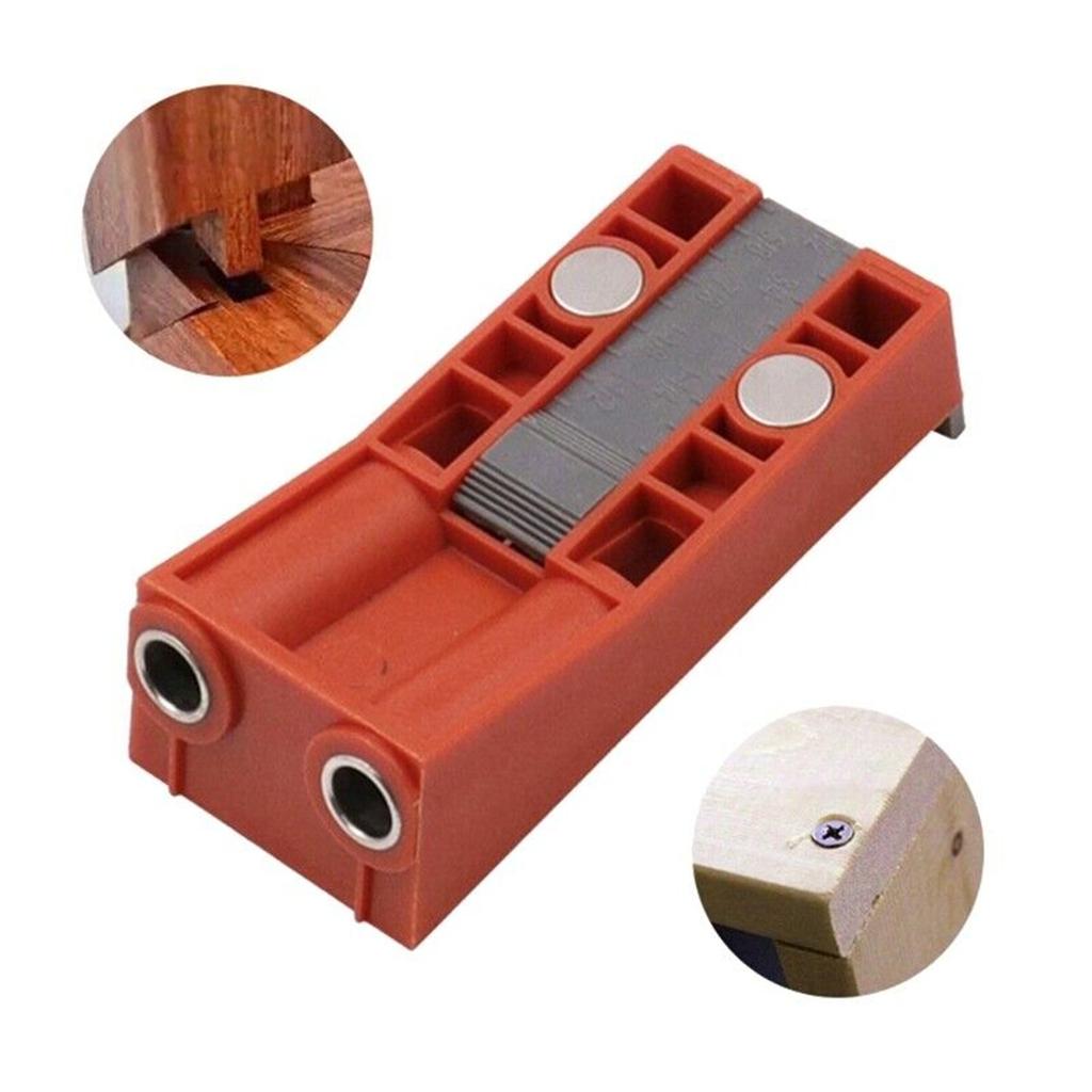Oblique Hole Locator Woodworking Drill Guide 9.3mm Adjustable Range Hole Locator Fixture With Clear Scale, Oblique Pocket Jig Positioning Accessories