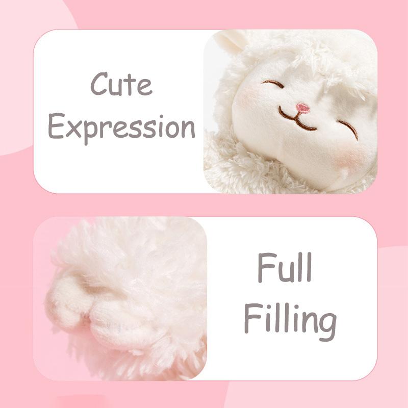 Плюшевая кукла-овечка Кавайная Милая Белая Розовая Овечка Держит Тюльпан Мягкая Набивная Игрушка-Кукла Овечка Вугги Мультяшная Плюшевая Игрушка
