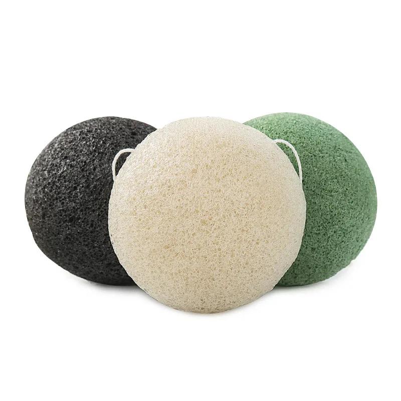 5pcs Konjac Sponge for Washing Face Round Konjac Konnyaku Sponge Facial Cleansing Exfoliator Bathing Puff