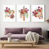 Anatomy Flower Organ Wall Art Poster Prints Brain Heart Skull Kidney Skeleton Canvas Painting Nordic Wall Pictures Office Decor