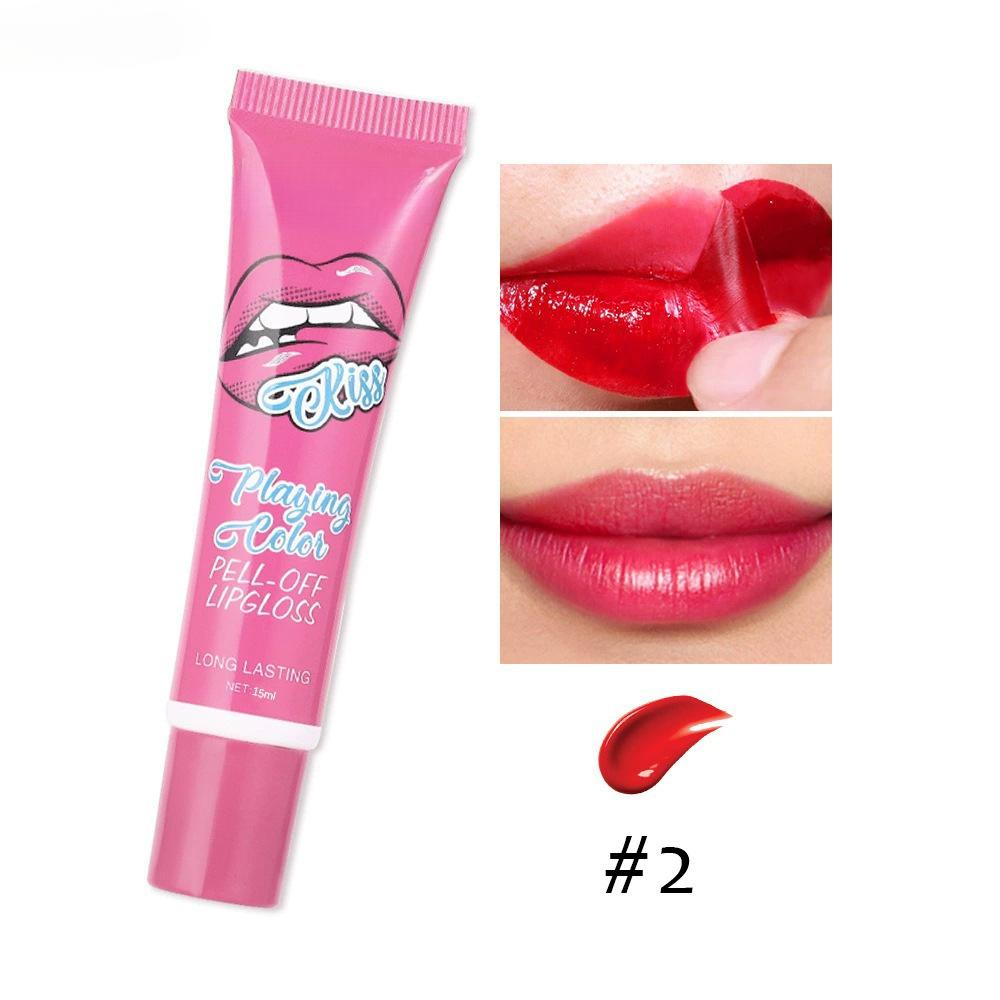 6 Colors Tear Pull Liquid Lipstick Long Lasting Lip Gloss Mask Base Waterproof Moisturizer Makeup Peel Off Lip Gloss Cosmetics