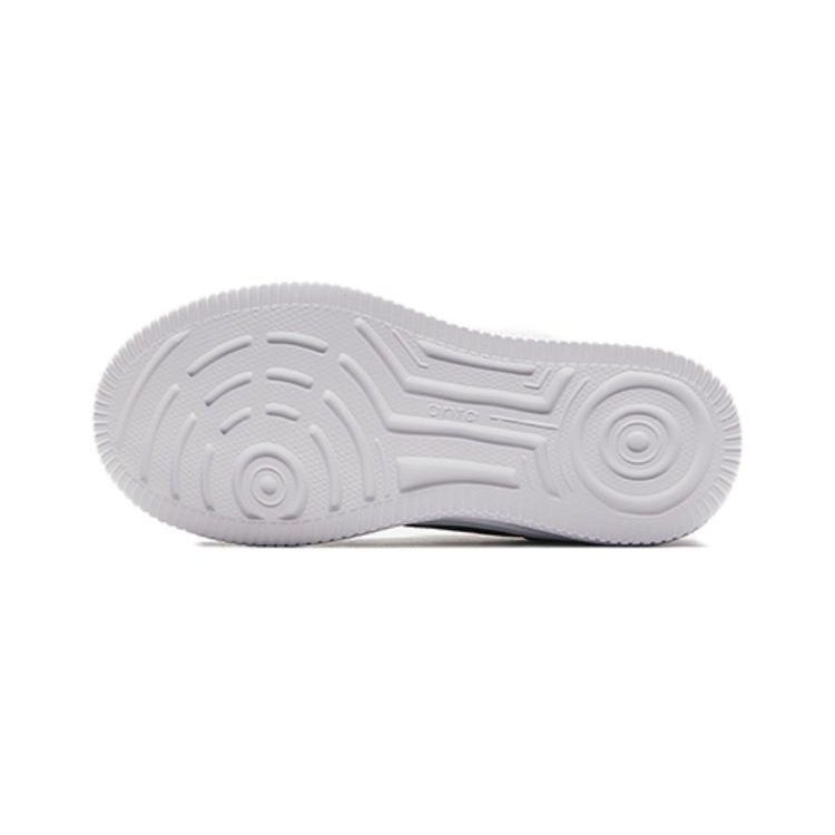 Anta Comfortable Round Toe High-Top Kids Skate Shoes Kids Sneakers Beige A312419901-4