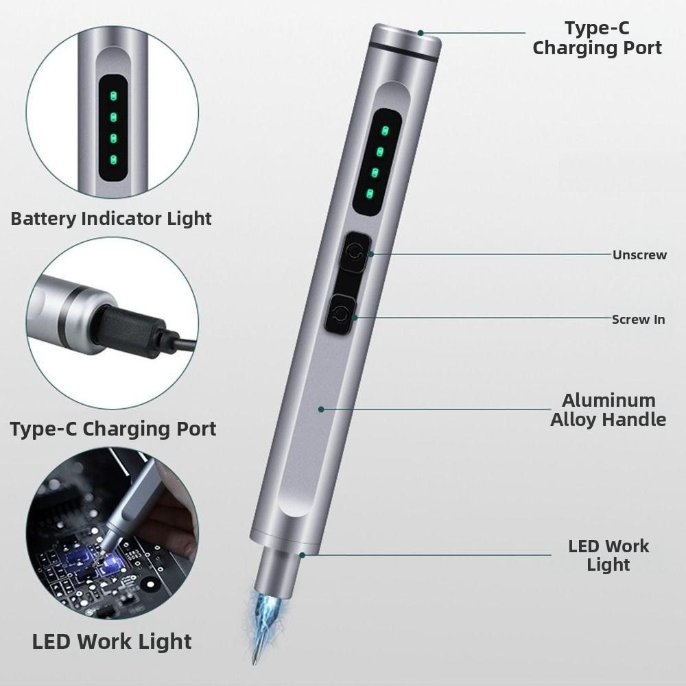 with 48 Magnetic Bits Electric Screwdriver Set Quiet Sound Electric Tool Kit