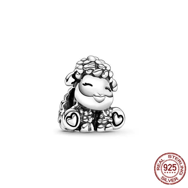 Очаровательная бусина подходит для оригинального браслета/серьг/ожерелья из стерлингового серебра 925 пробы, ювелирное украшение в виде гриба Нини, кролика, мудрой совы, лисы