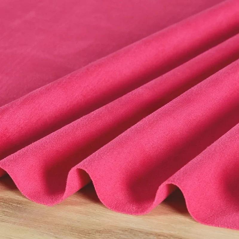 100x150cm Suede Fabric Stretch Double Microfiber for Costume Dresses Skirt Sewing Stretch Frosted Cloth Plain Material