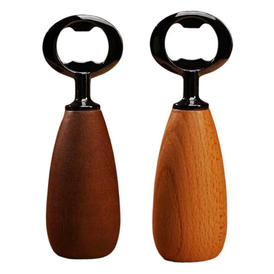 Yousheng Деревянная ручка Открывалка для бутылок Металлическая открывалка для пивных бутылок Портативная открывалка для банок для пива, газировки, сидра Кухня Бар Пикник