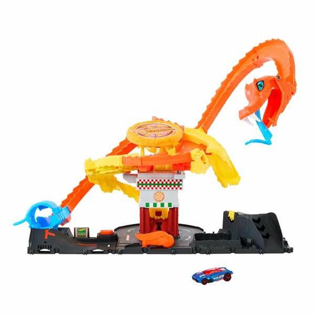 Mattel Hot Wheels City Cobra Slam Pizza Attack Toy Constructor Set Multicolor