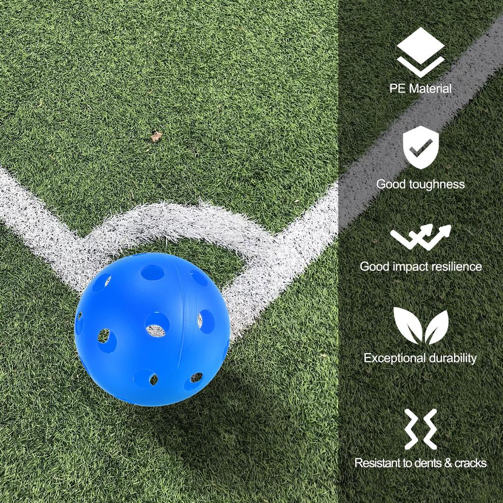 Мячи для пиклбола для улицы PATIKIL 26 отверстий Пиклбол 12 штук для любительских видов спорта в помещении и на открытом воздухе Синий