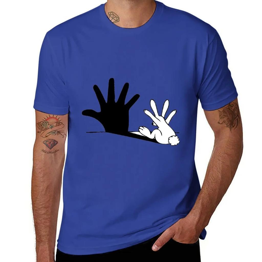 Mind Bending - Rabbit To Hand T-Shirt Short sleeve tee summer clothes graphics black t-shirts for men