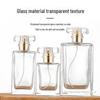 Fashionable Flat Square Perfume Bottle - 30ml, 50ml, 100ml with Push Spray, Portable, Thick Base.