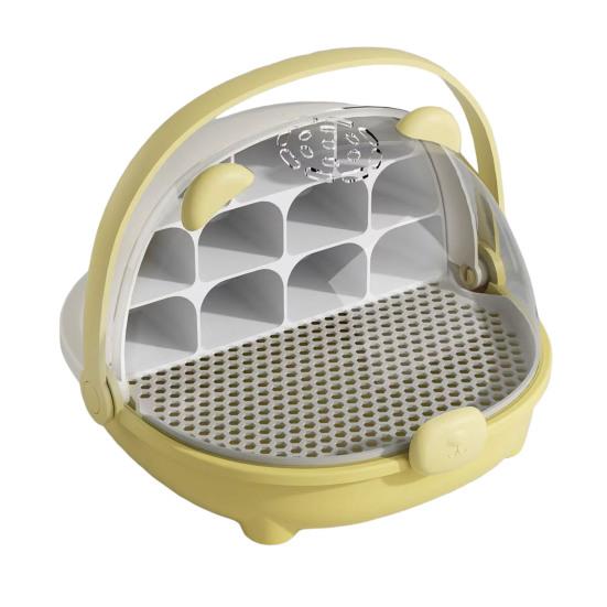 Ящик для разведения шелкопряда Прозрачный ящик для выращивания шелкопряда Клетка для обитания с ручкой Капсула для разведения мелких животных Контейнер для вылупления