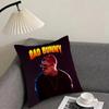 BBad BunnyY Singer Cushion Cover Pillowcase Ultra Soft Skin Friendly Fabric Cloud Like Comfort Concealed Zipper