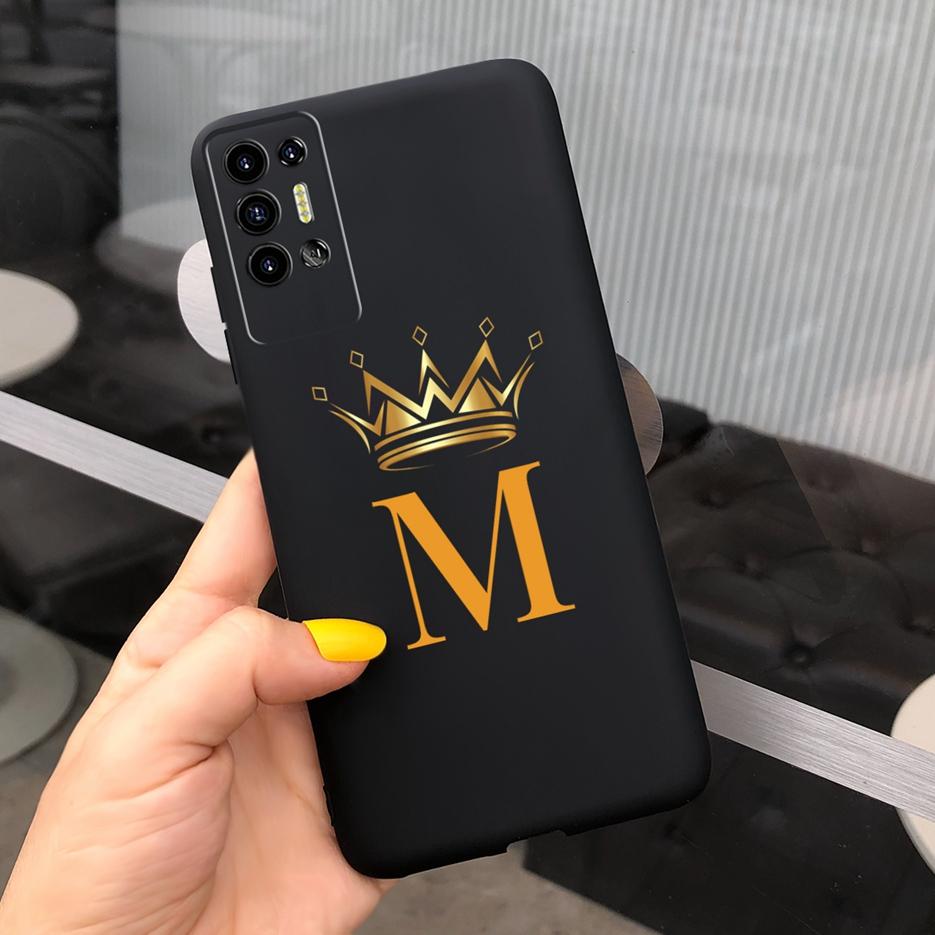 Чехол для Tecno Pova 2 LE7 LE7n Милая Корона Буквы Задняя Крышка Мягкий Силиконовый Чехол для Телефона Для Tecno Pova 2 Pova2 Coque Бампер Fundas