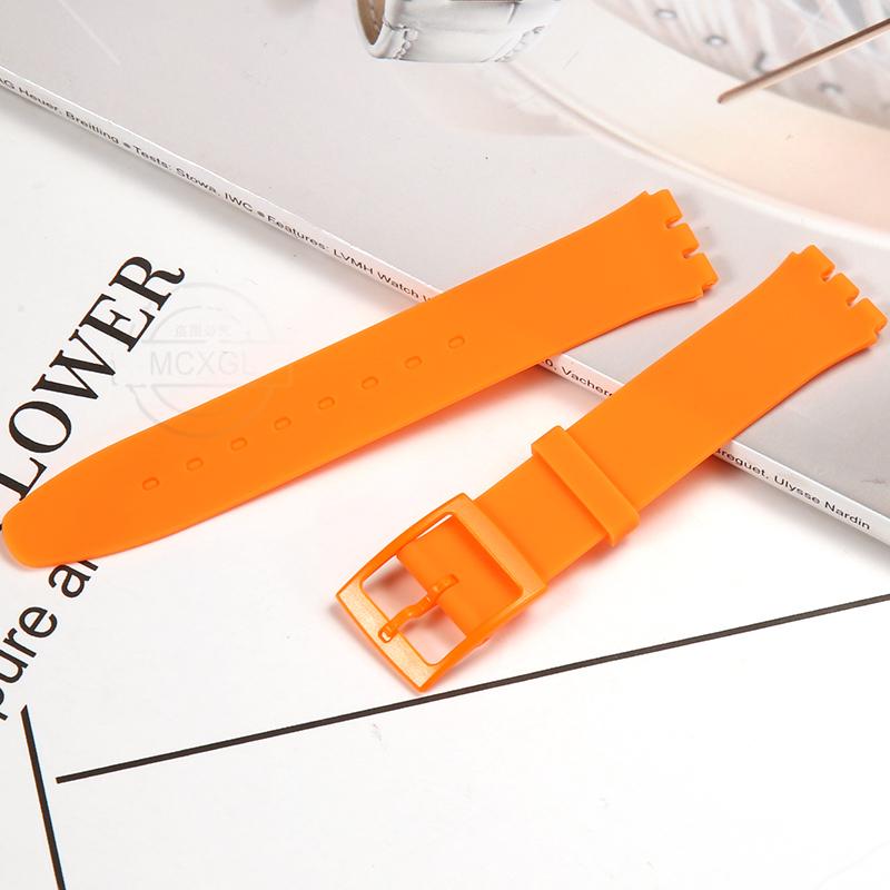 Силиконовый Ремешок Для Swatch SFS103 SFV107 SFN120 SFK397 SFK360 SFK361 Браслет для Часов 16мм Женский Водонепроницаемый Аксессуары для Часов