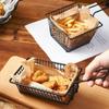 1Pcs with Handle Frying Tray Home BBQ Kitchen Tool French Fries Holder Durable Fryers Basket