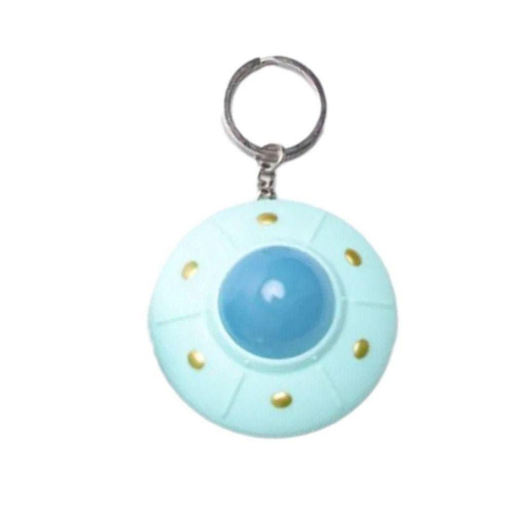 Pendant UFO Keyring Ornament Spaceship Model Keyring Creative Flying Disc Keychain Jewelry Gift