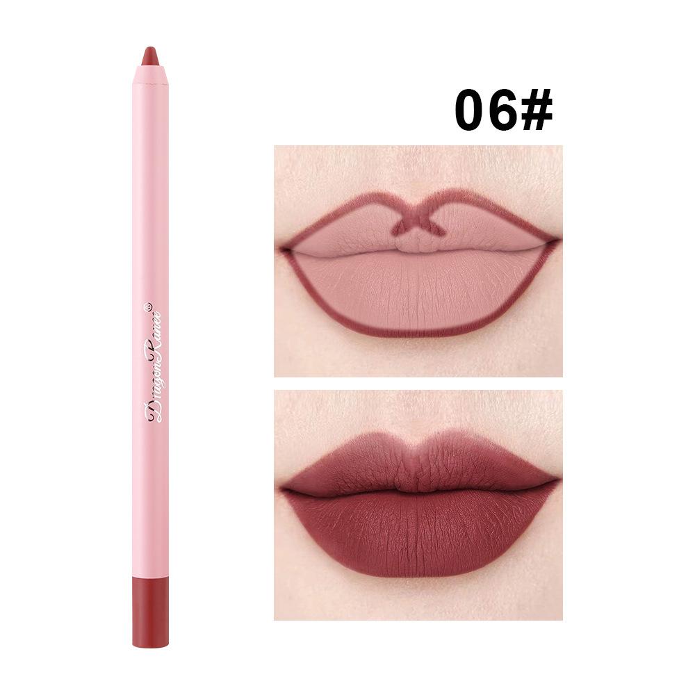 Карандаш для губ Водостойкая матовая матовая бобовая паста Color Hook Line Lip Lipstick Pen Пена-карандаш Не выцветает Карандаш для губ