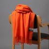 2025 New Autumn/Winter Women'S 18 Solid Color Imitation Cashmere Scarf, Single Color Thickened Warm Shawl