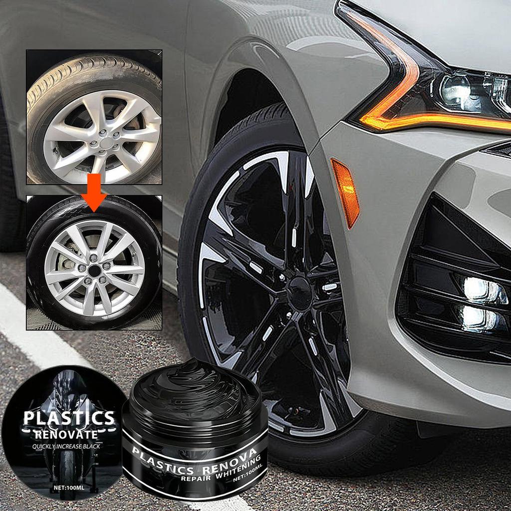 Car & Motorcycle Renovation Wax Plastic & Rubber Repair Cream - Nano Enhanced Black Car Wax Renovation Wax Interior Restorer