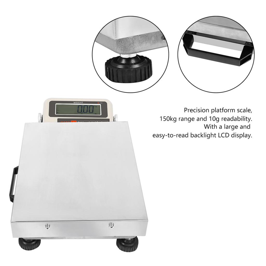150kg Portable Digital Electronic Bench Scale Shipping Postal Platform Scale