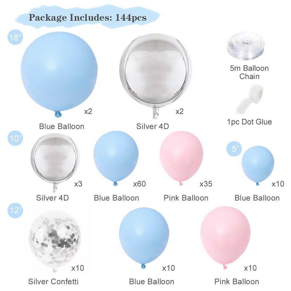 123 шт. воздушные шары + комплект арки из воздушных шаров, воздушные шары для вечеринки, свадебная гирлянда, синий декор