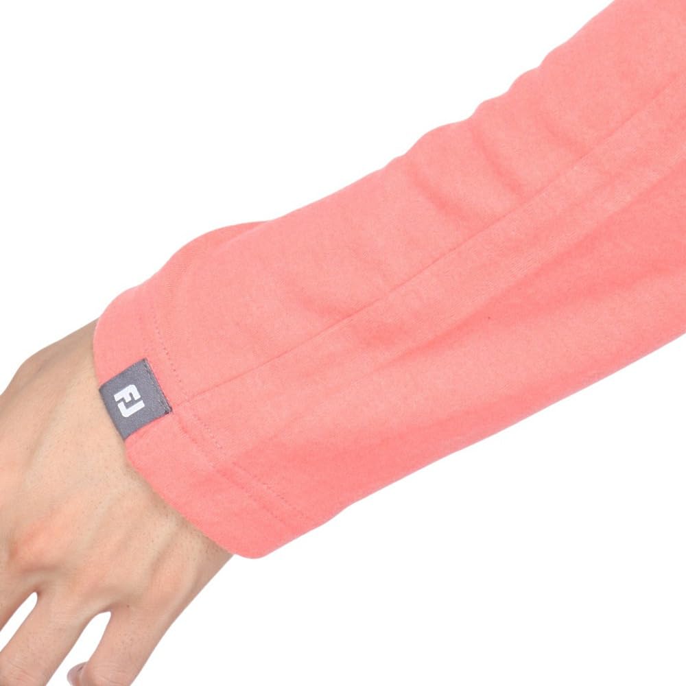 Мужская рубашка с длинным рукавом и воротником-стойкой из эластичного материала с начесом FootJoy, коралловый, XXL, FJ-F24-S08, 32193-XXL