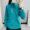 Autumn and Winter Fleece Jacket Women's Casual Fleece Jacket Stand Collar Thick Cardigan Sports Outdoor Warm Hoodie Top