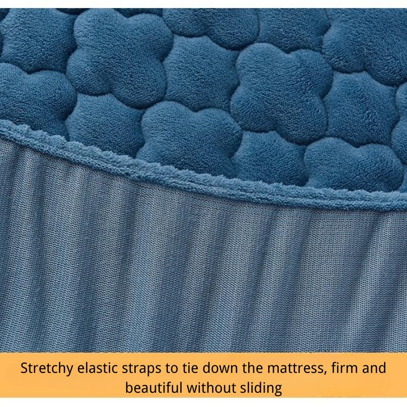Цельная молочная бархатная хлопковая простыня на подкладке, кровать размера «queen-size», утолщенное покрывало, новый зимний флисовый защитный чехол для матраса