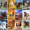 5D DIY Diamond Embroidery Horse Cross Stitch Kits Diamond Painting Full Round Drill Animals Mosaic Wall Art Home Decor Gift