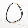 New Fashion Bending Tube Velvet Choker Necklace Double Layer Style Torque Black Short Leather Necklace Charm Collier Femme