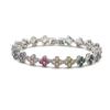 Luxury Light Clover Zircon Necklace Bracelet Set Women Men Fashion Versatile Flower Jewelry