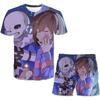 Новая весенне-осенняя одежда для маленьких мальчиков и девочек, детская футболка с изображением игры «Undertale», короткие штаны, комплекты из 2 предметов, модный костюм для малышей, детский комплект