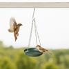 Bird Feeder Plate Adjustable Bird Feeding Tray with Chain Bird Water Bowl Hanging Bird Bath Plastic Outside Bird Tray Tree
