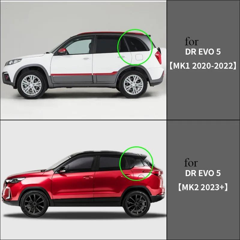 For DR EVO 5 2023 2024 Window Visor Outer Trim Chrome Accessories Stainless Steel Rain Giards Door Visor Vent Shades Ventvisor