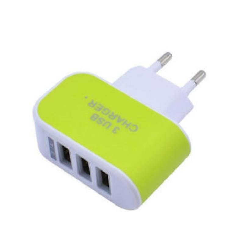 Универсальное зарядное устройство Candy с 3 USB и светодиодной подсветкой для устройств Apple, удобное для путешествий