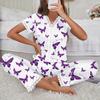 Sexy Nightgown Sexy Women Pajamas Loungewear Two-piece Set Butterfly Suspender Skirt Nightgown