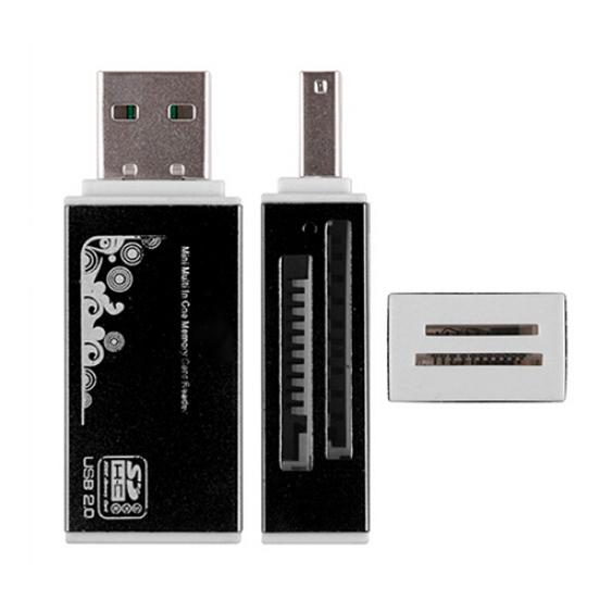 USB 2.0 All In 1 Multi Memory Card Reader for Micro SD SDHC TF M2 MMC MS PRO DUO