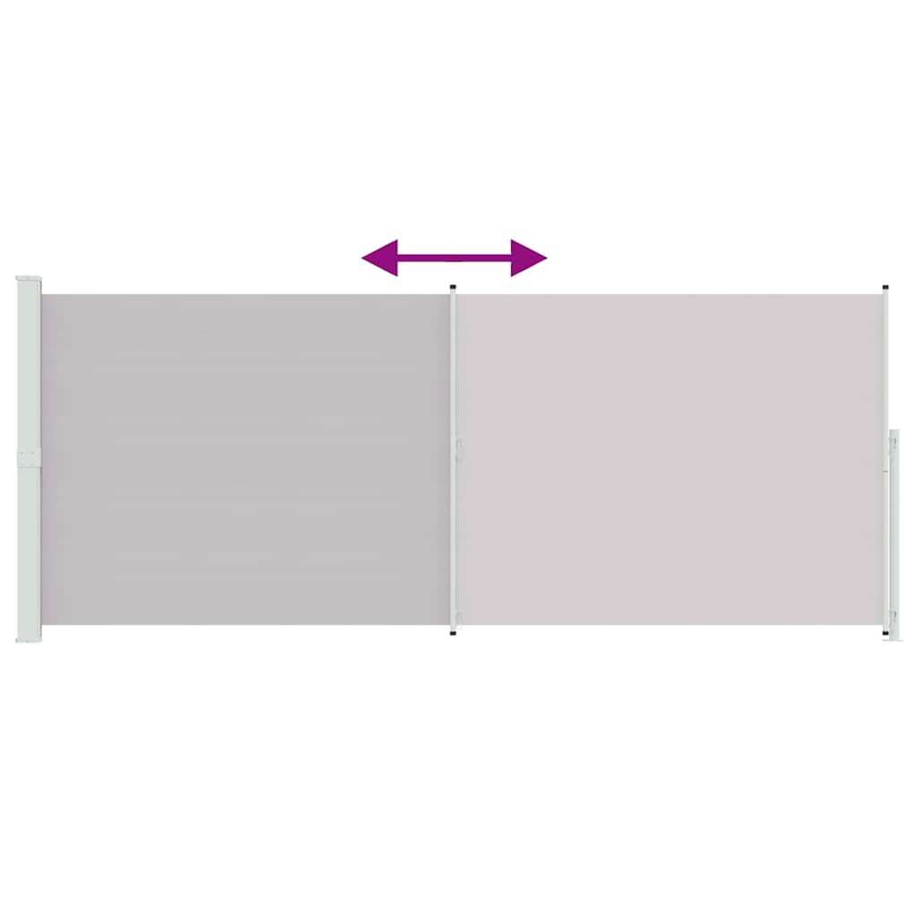 Side Awning Retractable 200x500 cm Grey