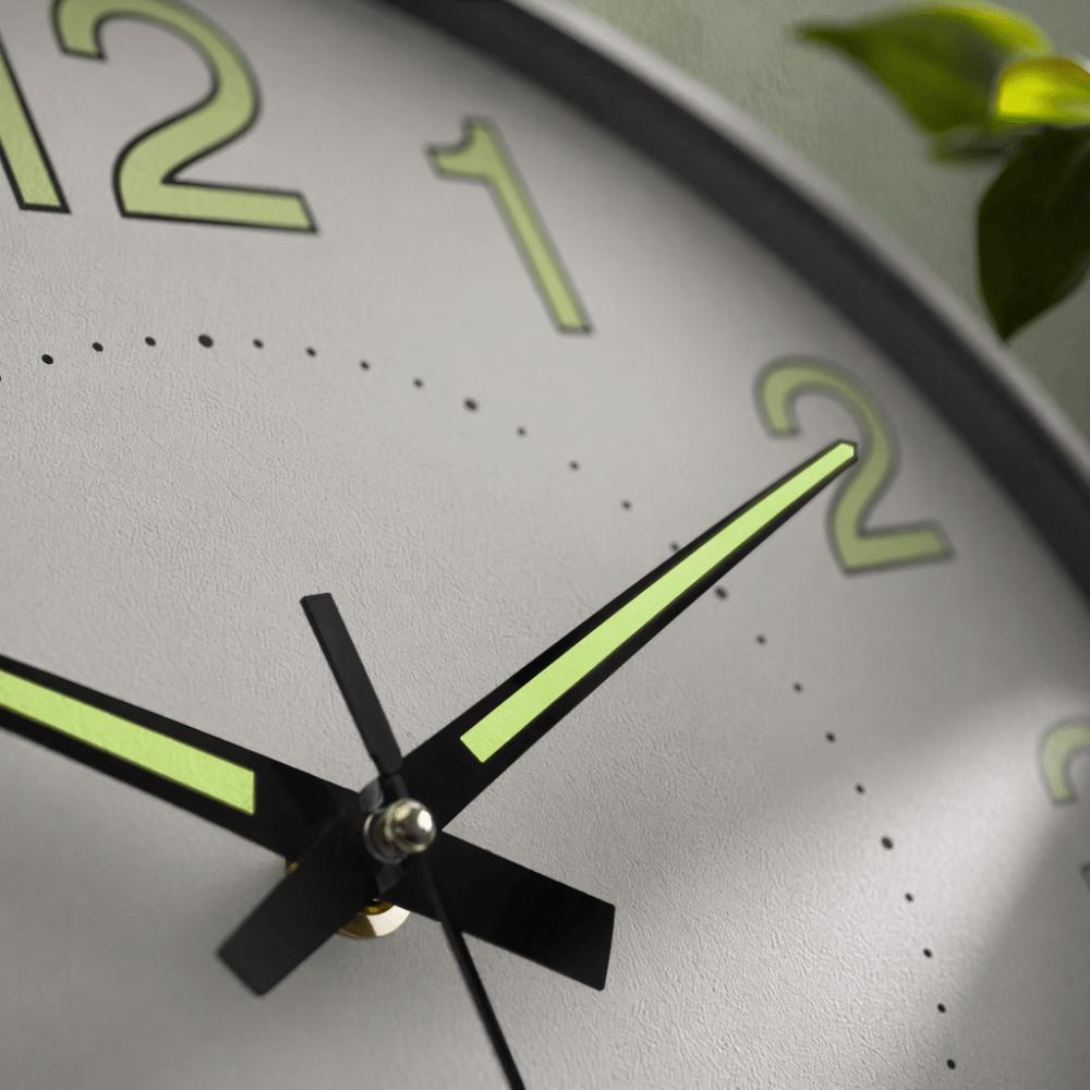 12 Inch Glowing Hanging Clock Silent Quartz Wall Clock Minimalist Luminous Wall Clock Dorm