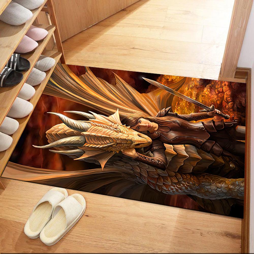 Gothic Style Carpet Perfect for Living Rooms Entryway Hallway Playrooms Antislip Carpet Anime Office Decor Luxury Gift for Birthday, Christmas, Weddin