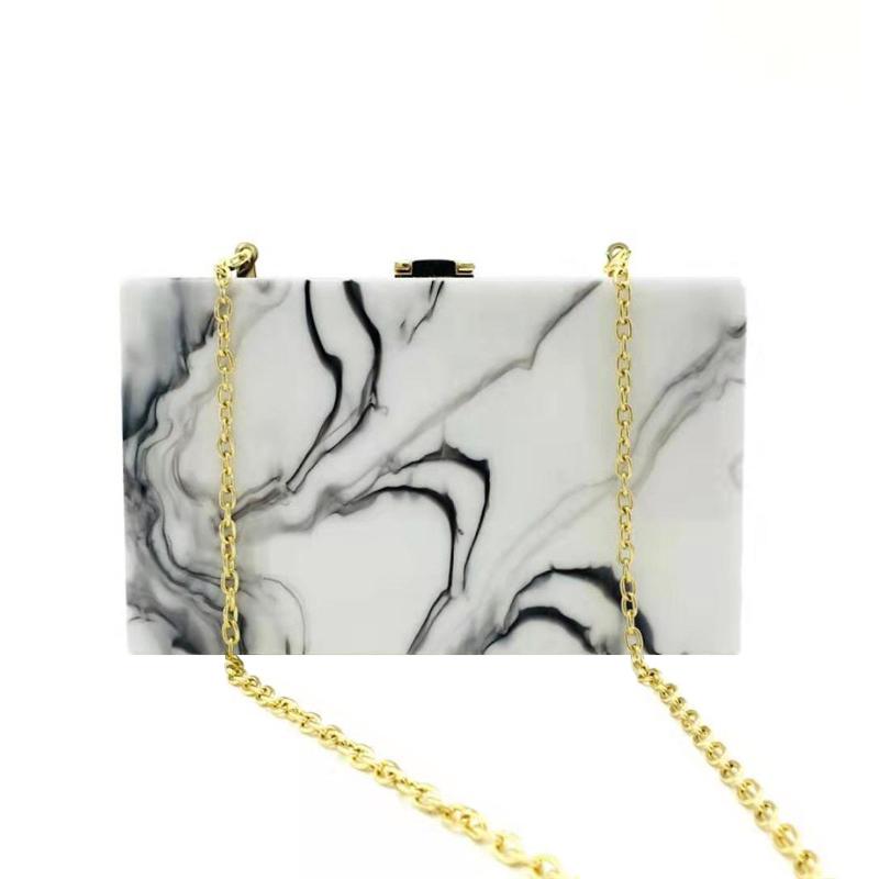 New Designer Wallet Chinoseries Marble Pattern Hangbags Ink Print Acrylic Clutch Purse Vintage Evening Bag Mini Messenger Bags