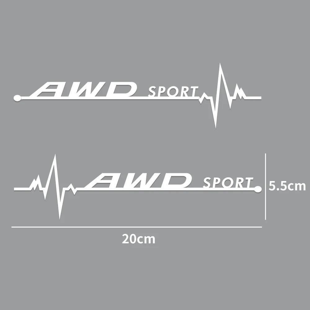 2Pcs Volvo Car Window Body Stickers, Heartbeat Sport Logo Decor Decals for XC40 XC60 XC90 S60 S90 V50 Auto Exterior Accessories