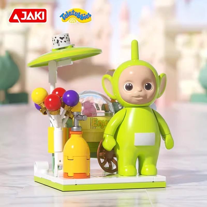 Телепузики Уличная сцена Строительные блоки Каваи Аниме Мультфильм Игрушки Коллекционная модель Настольное украшение Детский Праздничный подарок