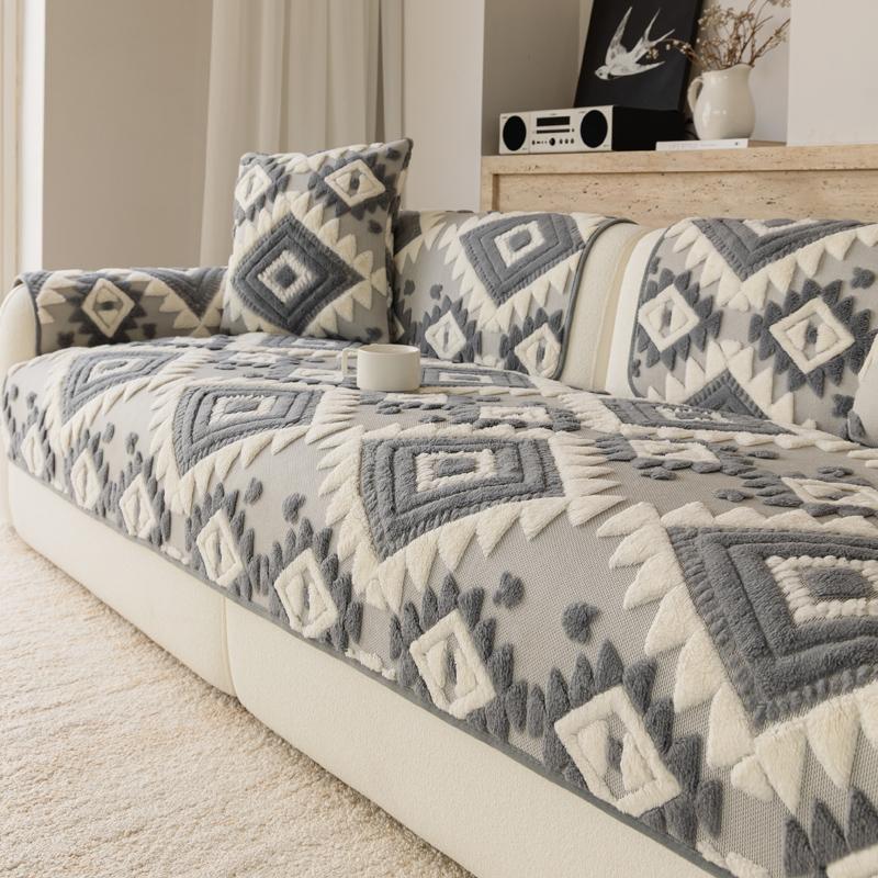 Фиксированная Противоскользящая Цельная Подушка для Дивана Мягкая и Дышащая Ткань Чехол для Дивана Осень и Зима Богемный Стиль Машинная Стирка