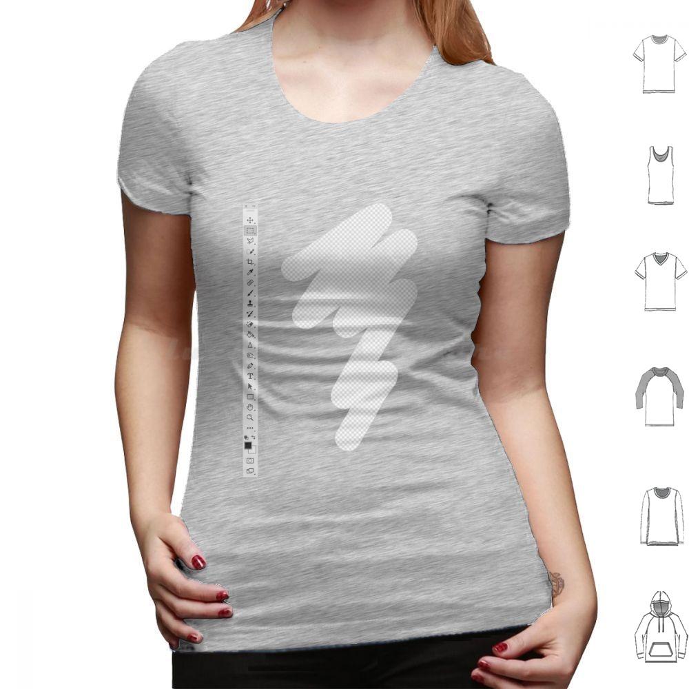 Photoshop Transparency T Shirt Big Size 100 Cotton Photoshop Brush Eraser Transparency Palette Illustrator