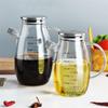 Glass Oil Pot Leak-proof Oil Bottle with Scale Kitchen Cooking Tool Vinegar Soy Sauce Bottle Gravy Boat