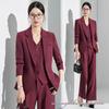 Jujube Red Women's High-End 2025 Professional Suit Set - Spring/Autumn Goddess Style Blazer