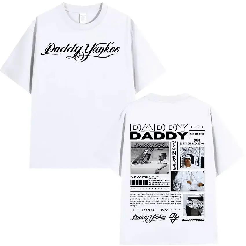Rapper Daddy Yankee 2024 Tour Graphic T Shirts Unisexs Retro High Quality Oversized Cotton Tshirt Y2k Unisex Hip Hop Clothing Tshirt