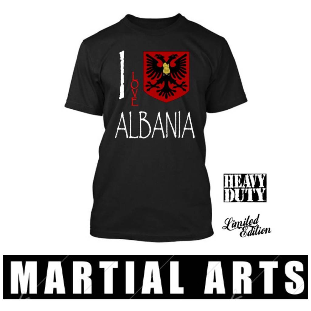 MMA Kick Boxing Muay Thai UFC T-Shirt 3D Print Retro Vintage Albania Symbol Emblem BLACK EAGLE Men Women Unisex Short Sleeve Round Neck